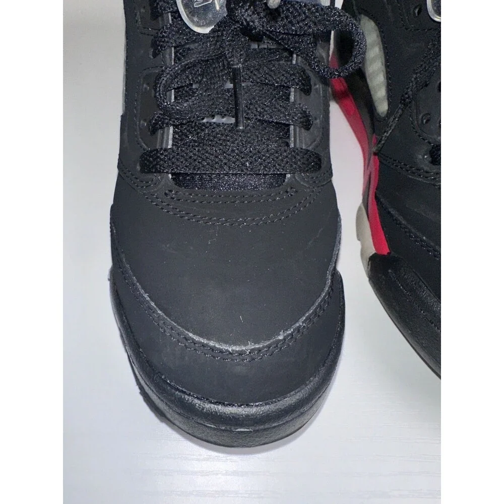 Jordan Air Jordan 5Y Mid Top Basketball Sneakers Black Purple Red